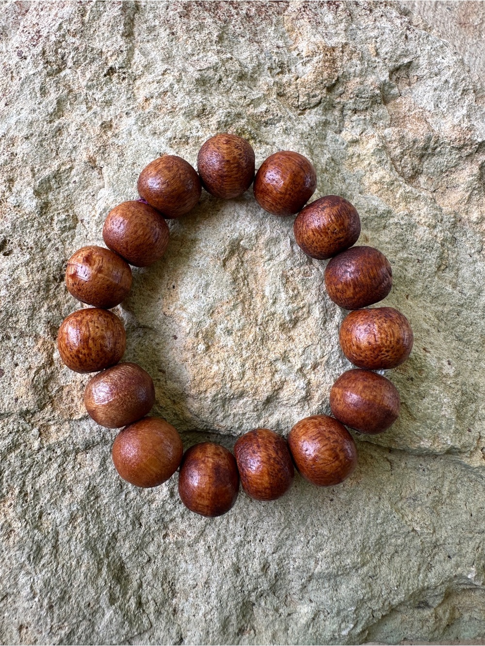 Wood Bead Bracelet - Warm Brown